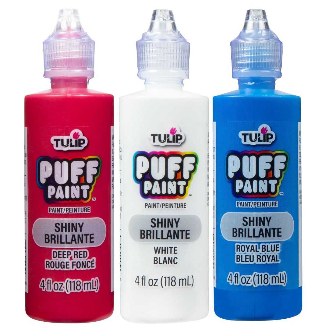 What is the difference between Tulip Slick and Tulip Puffy paint
